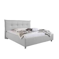 Polsterbett Fraser Hellgrau ca. 200x200 cm - Hellgrau/Alufarben, MODERN, Textil/Metall (200/200cm) - Livetastic