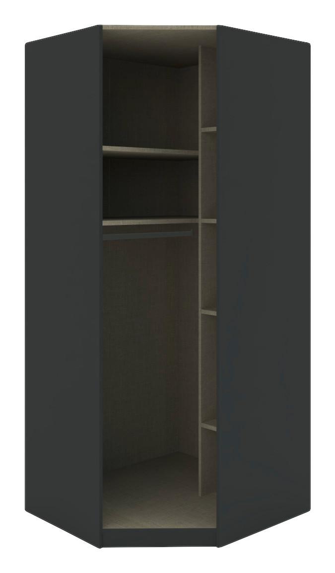 Corp dulap pe colț Unit - antracit, Modern, material pe bază de lemn (91,1/210/91,1cm) - Ondega