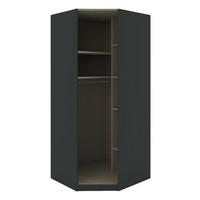 Corp dulap pe colț Unit - antracit, Modern, material pe bază de lemn (91,1/210/91,1cm) - Ondega