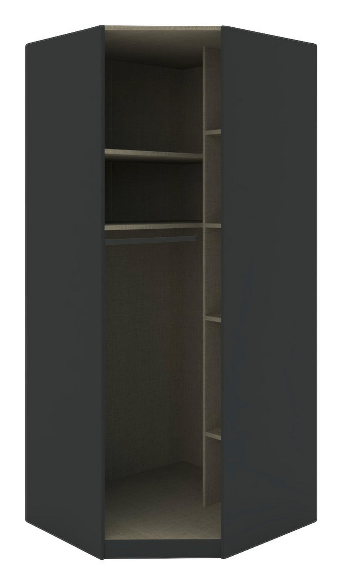 Corp dulap pe colț Unit - antracit, Modern, material pe bază de lemn (91,1/210/91,1cm) - Ondega