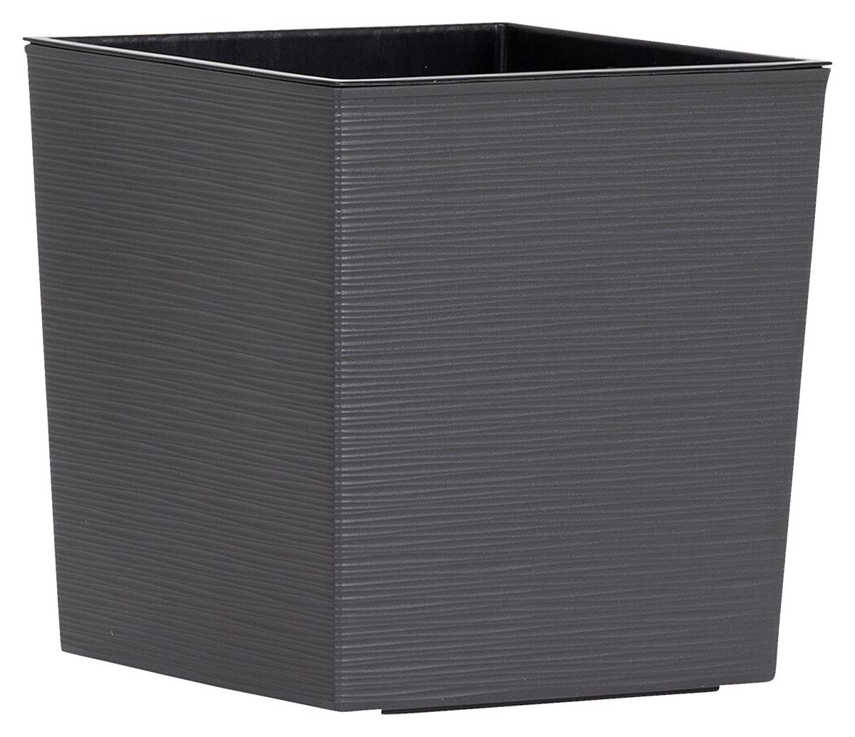 Pflanzentopf Anthrazit - Anthrazit, Basics, Kunststoff (40/41,5/40cm) - Siena Garden