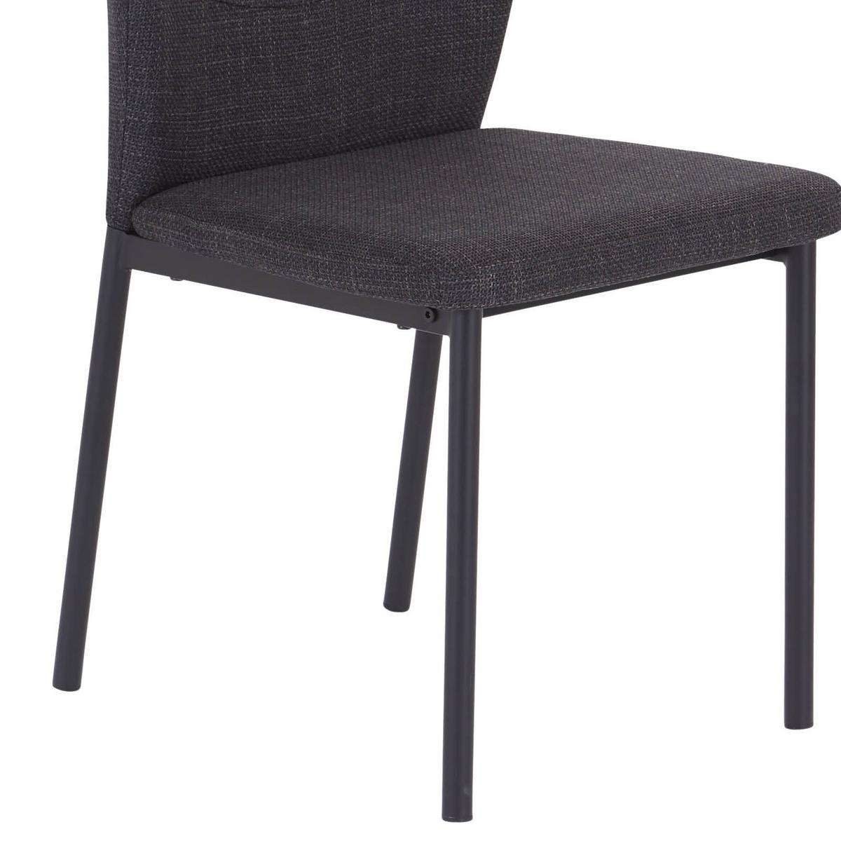 Scaun AUGUSTA - antracit/negru, Konventionell, lemn/metal (45/84/56cm)