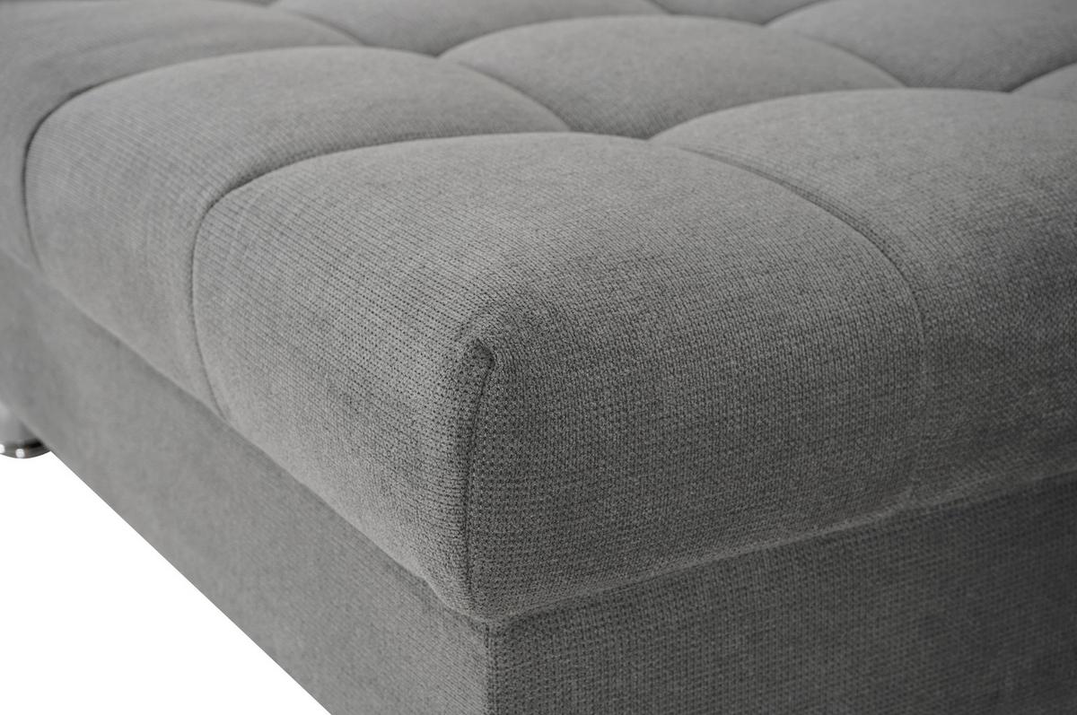 Sarokkanapé Erice - sötétszürke, Design, textil (198/312cm) - Livetastic