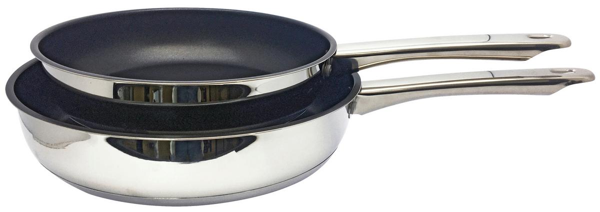 Serpenyőkészlet Nicolas - nemesacélszínű, Konventionell, fém - Premium Living