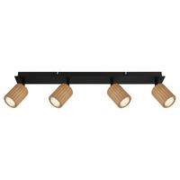 STRAHLER 57037-4 WENZEL - Dunkelbraun/Schwarz, Natur, Holz/Metall (65/8/13cm) - Globo