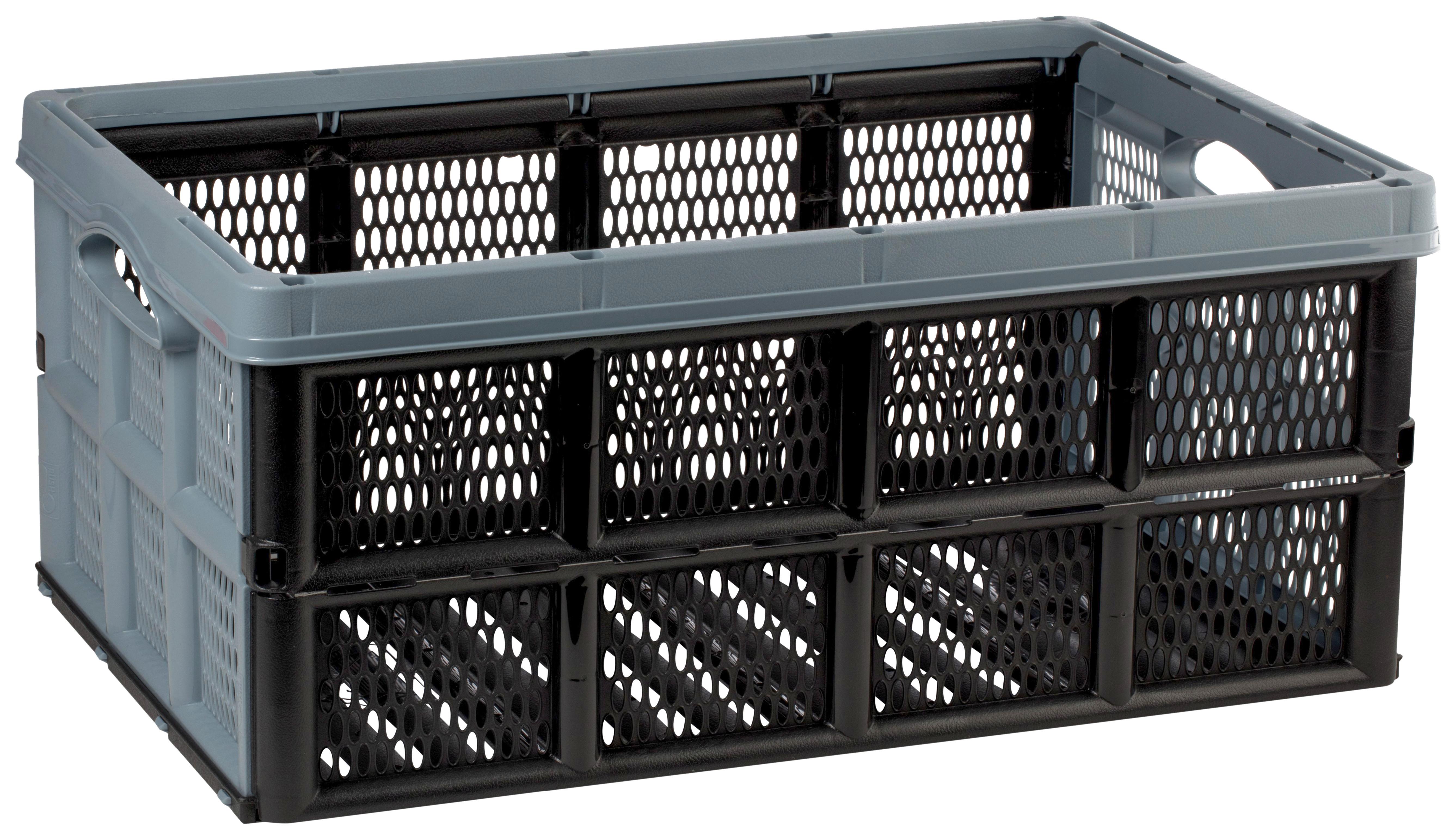 Klappbox Benny ca. 32l - Blau/Schwarz, KONVENTIONELL, Kunststoff (50/33/23cm)