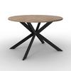 Tischgruppe Eolona Creme 5-tlg. - eukalyptusträ färg/svart, Modern, metall/trämaterial (120/76/120cm) - Bessagi Home