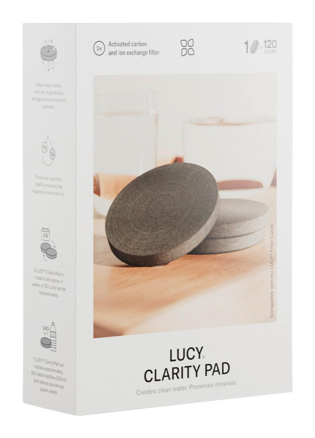 WKŁAD DO FILTRA LUCY CLARITY PAD - SET OF 3 - czarny, Trend - waterdrop