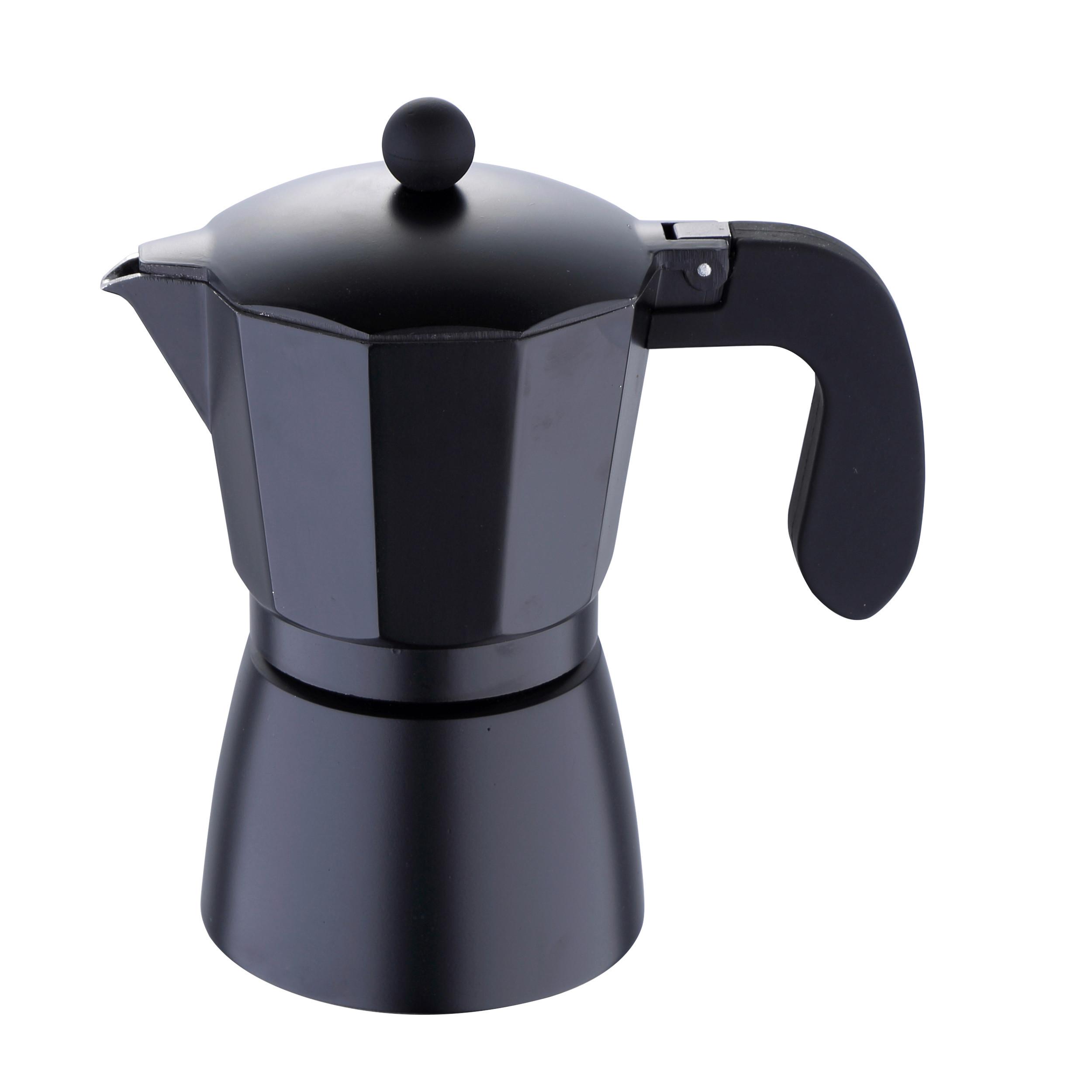Espressokocher Florencia ca. 240ml - Schwarz, MODERN, Kunststoff/Metall (0.24l)