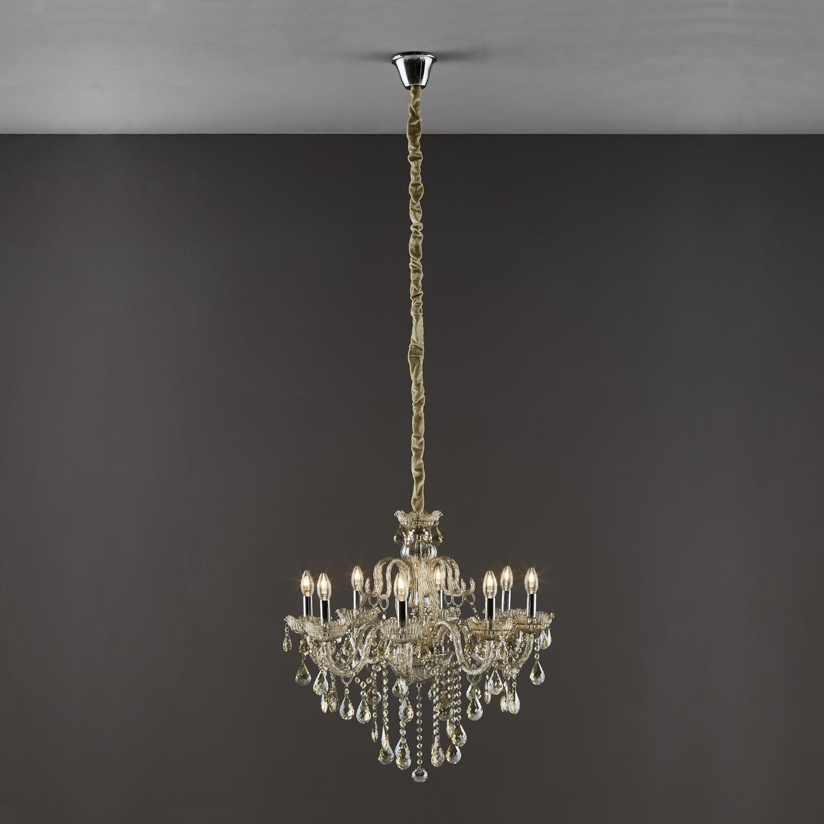 KRYSZTAŁOWA LAMPA WISZĄCA 3081-97 GRACIA - szampanowy, Lifestyle, tworzywo sztuczne/metal (71/180cm) - Paul Neuhaus