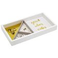 Schmuckhalter Kai Weiß/Goldfarben - Holz (29,1/15,9/4cm) - Mömax modern living