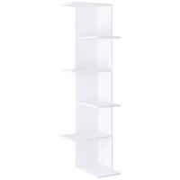Eckregal BALOS XL Weiß ca. 37x140x37 cm - Weiß, LIFESTYLE, Holzwerkstoff (37/140/37cm) - MID.YOU