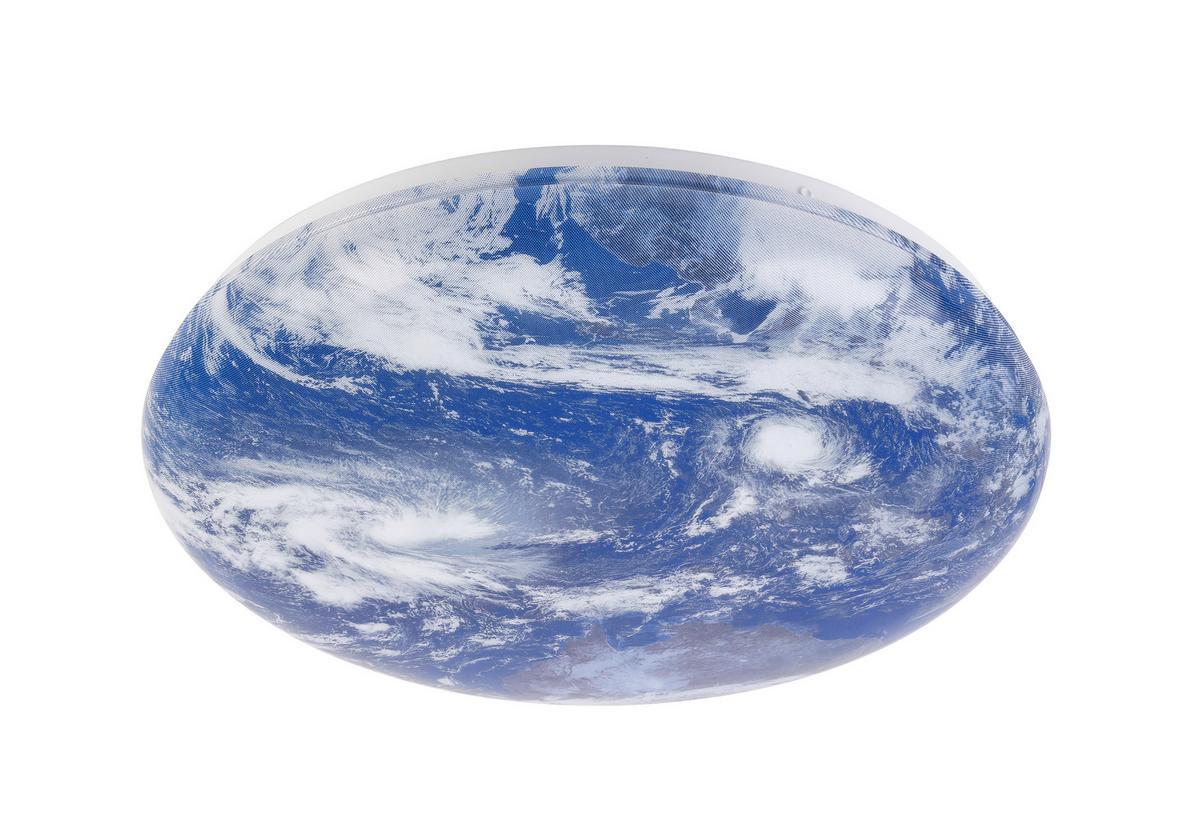 LAMPA SUFITOWA LED SATURNIN - niebieski/biały, Modern, tworzywo sztuczne/metal (60/8,5cm) - Bessagi Home