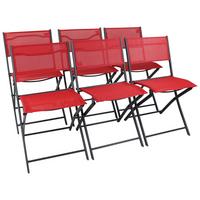 GARTENSTUHL-SET SUMILA - Rot/Schwarz, Modern, Textil/Metall (79/45/46cm) - Ambia Garden