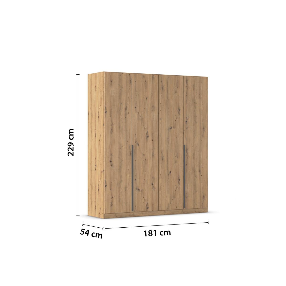 Ormar S Klasičnim Vratima Alabama - siva/tamno siva, Moderno, drvni materijal/metal (181/229/54cm) - Modern Living