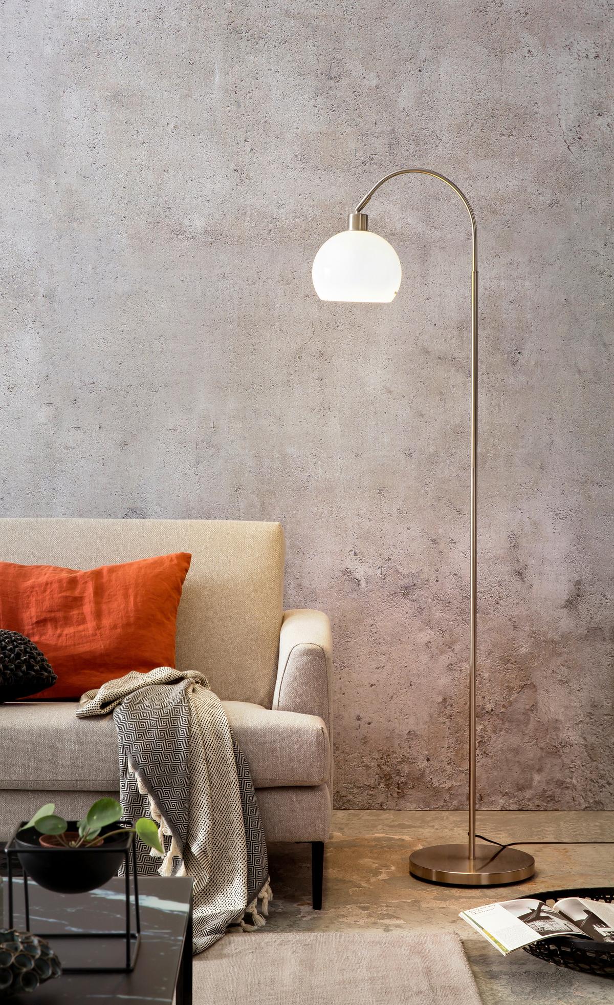 Stoječa Svetilka White - srebrne barve/bela, Design, kovina/umetna masa (28/153/60cm) - P & B