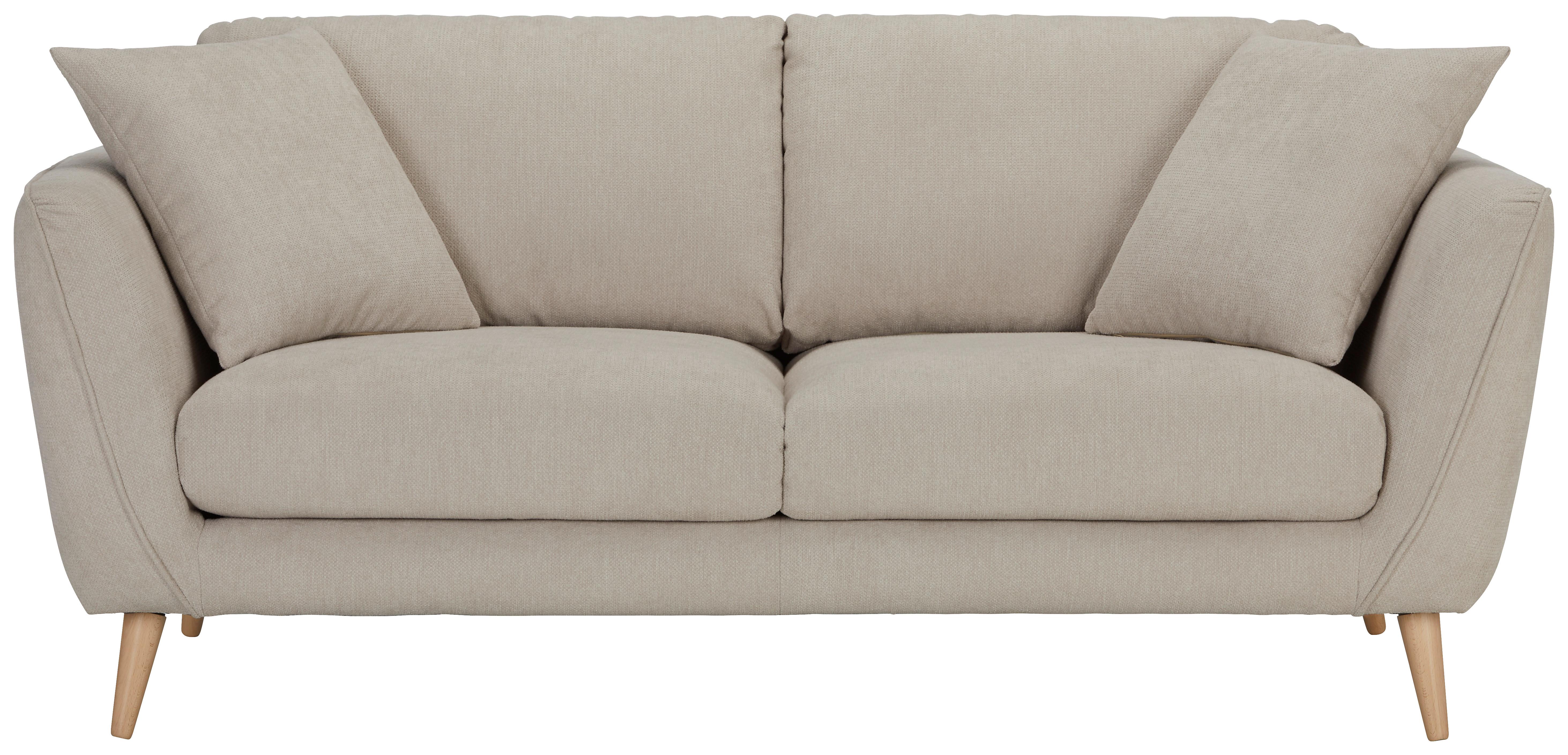 2-Sitzer-Sofa in Beige - Beige/Naturfarben, ROMANTIK / LANDHAUS, Textil (190/70/47/97cm) - Zandiara