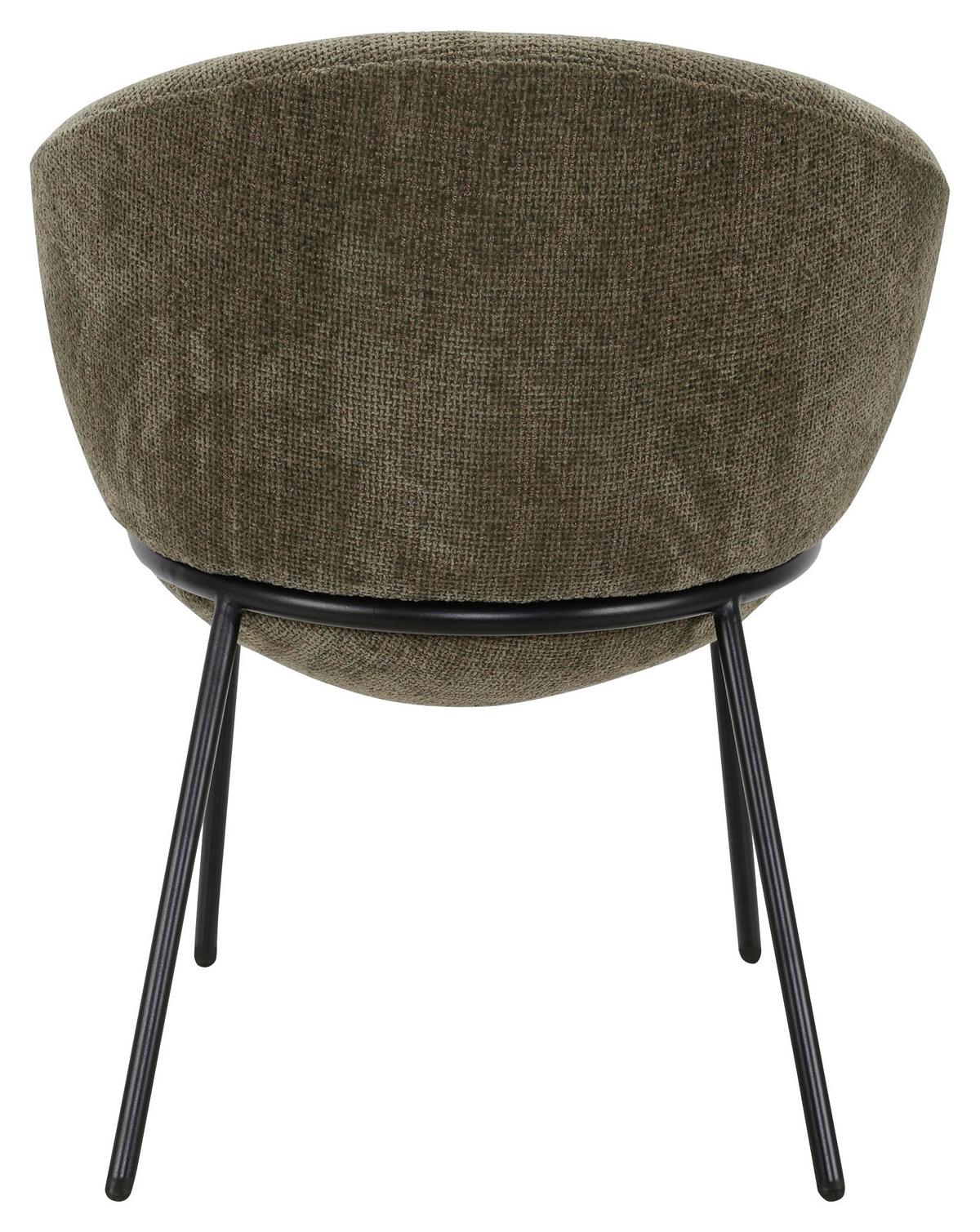 KRZESŁO Z PODŁOKIETNIKAMI BOWIE - beżowy/zielony, Design, metal/tkanina (61/76,5/59cm) - Novel