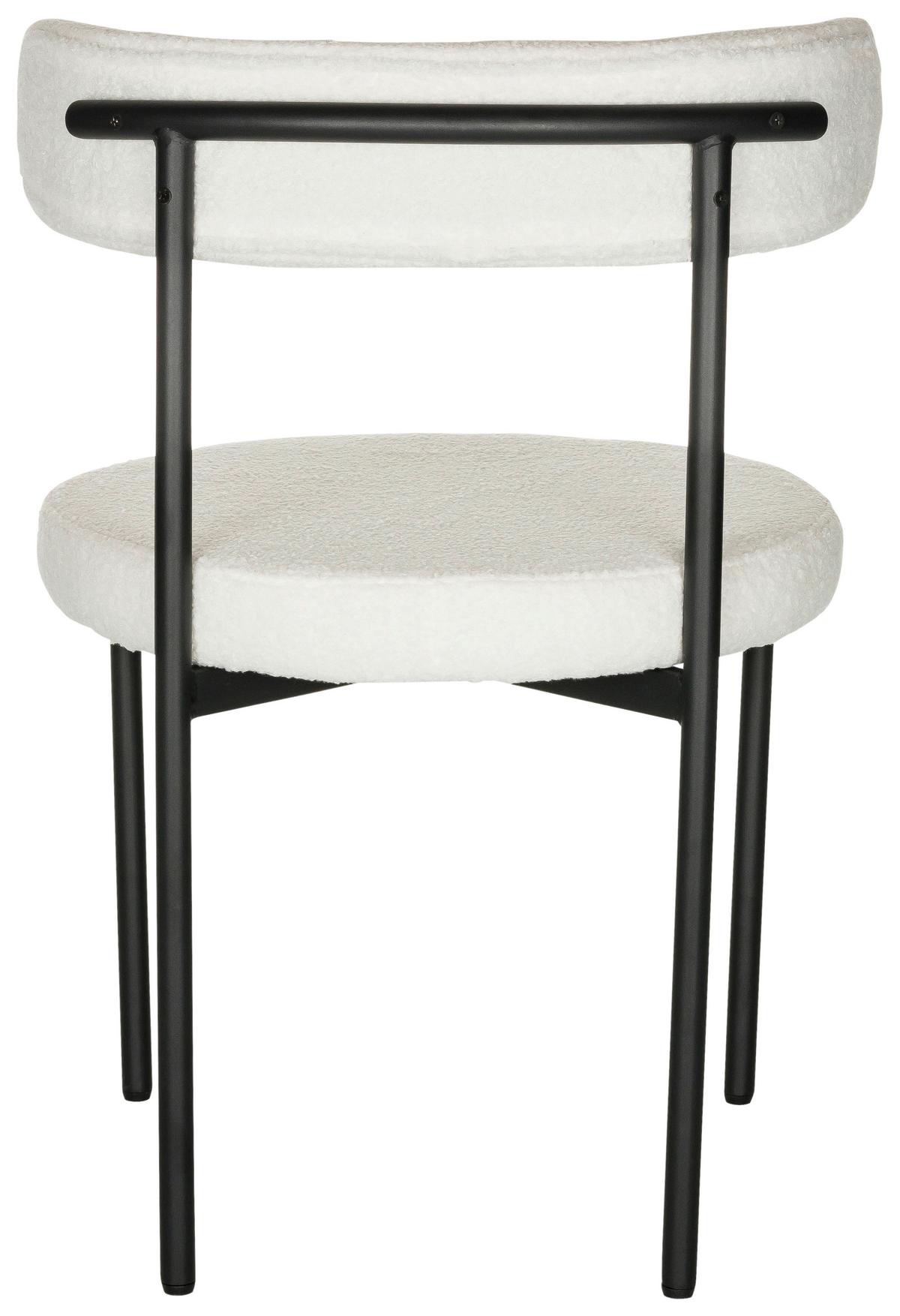 Stol Tedio, Bela - črna/bela, Basics, kovina/tekstil (55/78/56cm) - MID.YOU