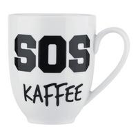 Kaffeebecher Graffiti Schwarz/Weiß ca. 350ml - Schwarz/Weiß, MODERN, Keramik (0,35l) - Mömax