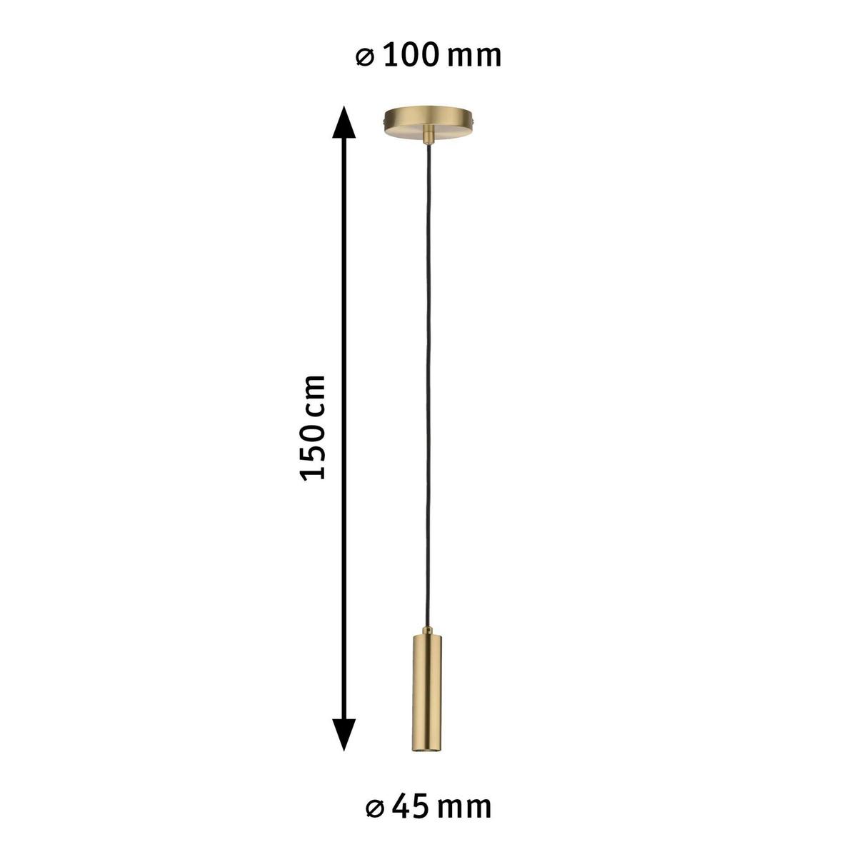Hängeleuchte Kine in Messingfarben max. 60 Watt - Basics (10/150cm) - Paulmann