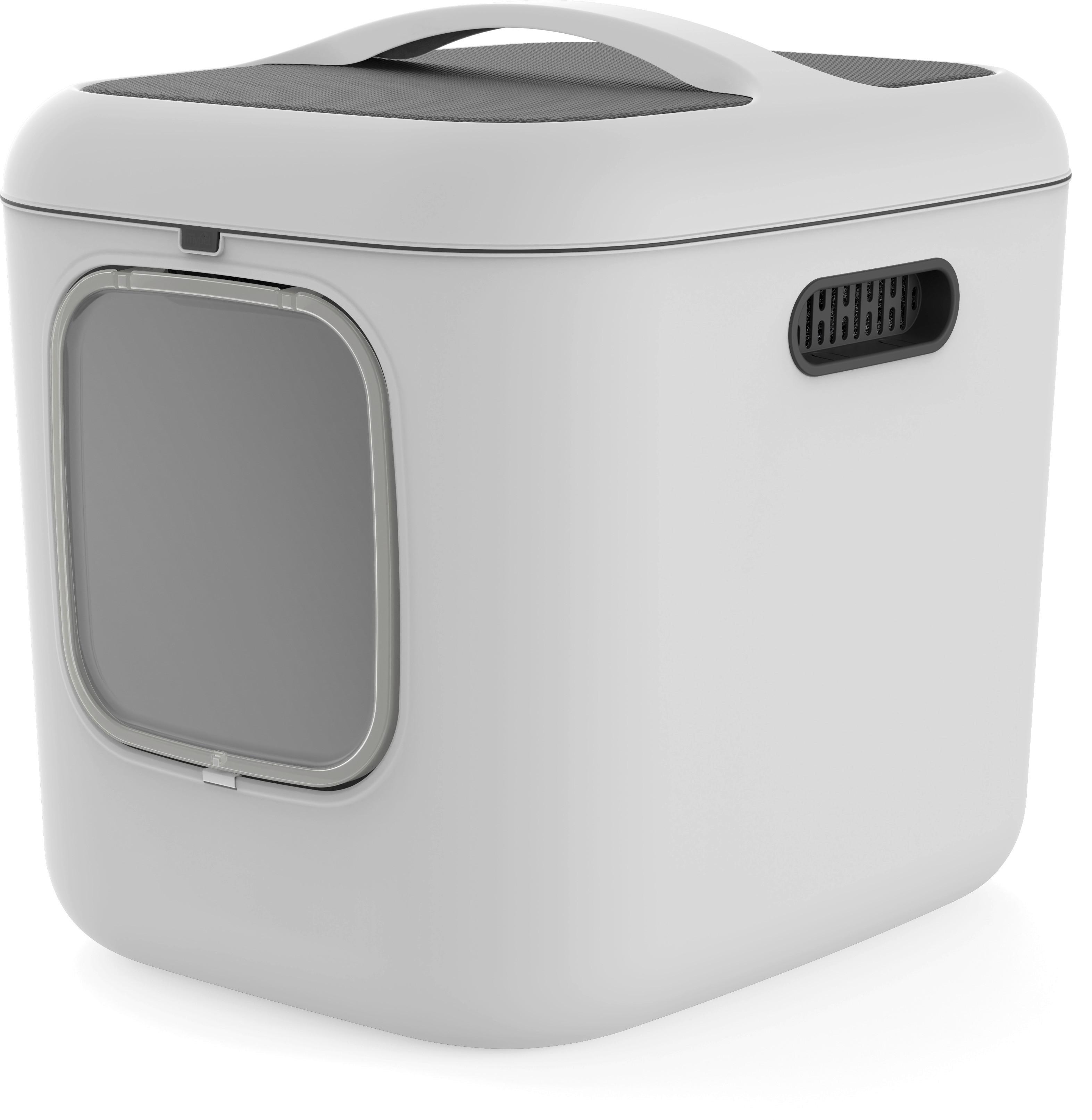 KATZENTOILETTE 4006601023 - Weiss, Basics, Kunststoff (49,9/57,6/61,4cm) - Rotho