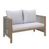 LOUNGEGRUPP EFFIE - ljusgrå, Modern, trä/textil (124/64,5/63,5cm) - Bessagi Garden
