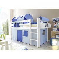 Spielbett Holz Malte ca. 90x200 cm Blau - Weiß/Dunkelblau, Natur, Holz (90/200cm) - MID.YOU
