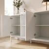 SIDEBOARD AMBER - vit, Modern, metall/trämaterial (150/80/40cm) - Bessagi Home