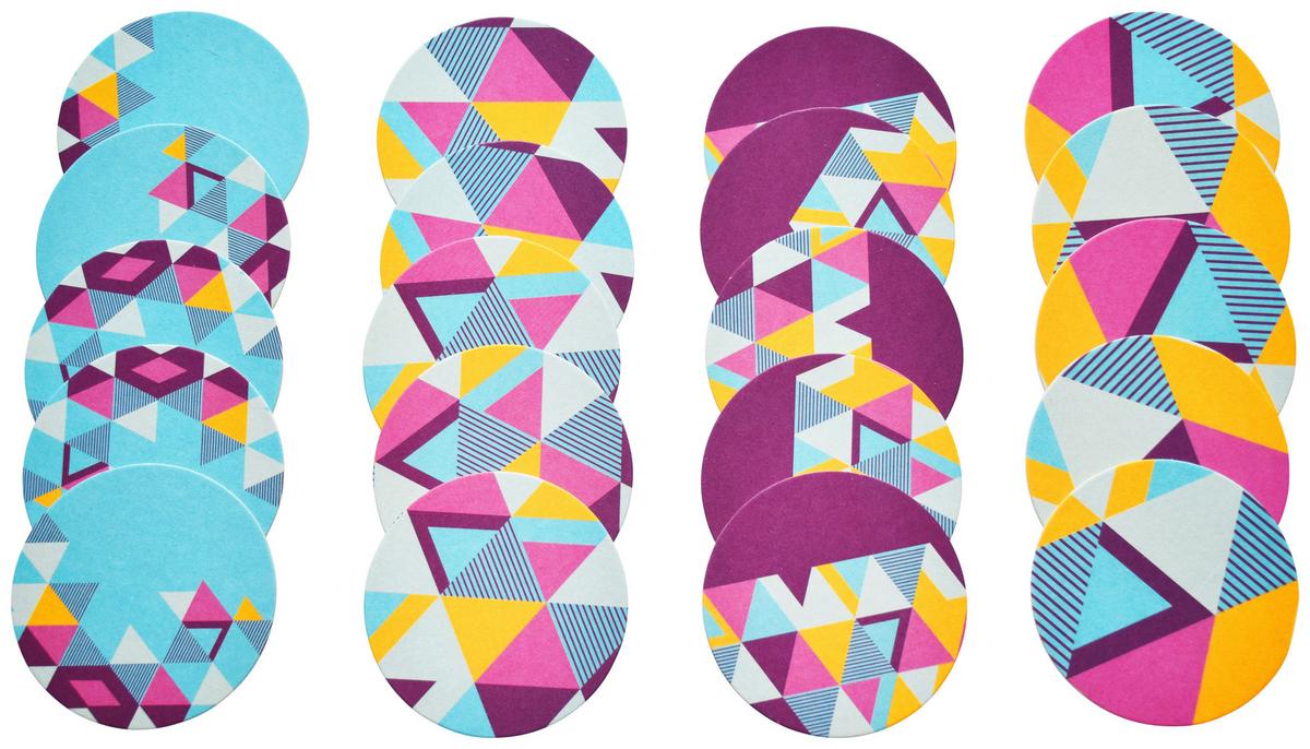 Podstavek Za Kozarce Tasty - večbarvno, karton (10,7cm)