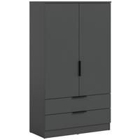 Drehtürenschrank KOPENHAGEN Anthrazit - Anthrazit/Schwarz, MODERN, Holzwerkstoff/Kunststoff (80/140/37cm) - Livetastic