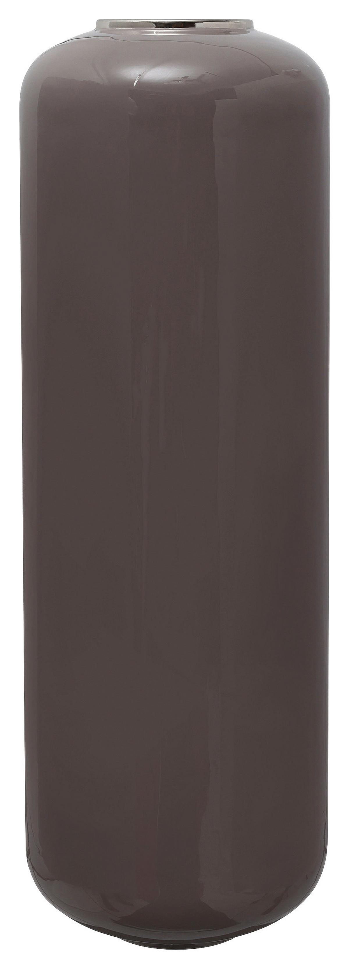 Bodenvase Art Deco Silberfarben - Silberfarben, Trend, Metall (30/91cm) - Kayoom