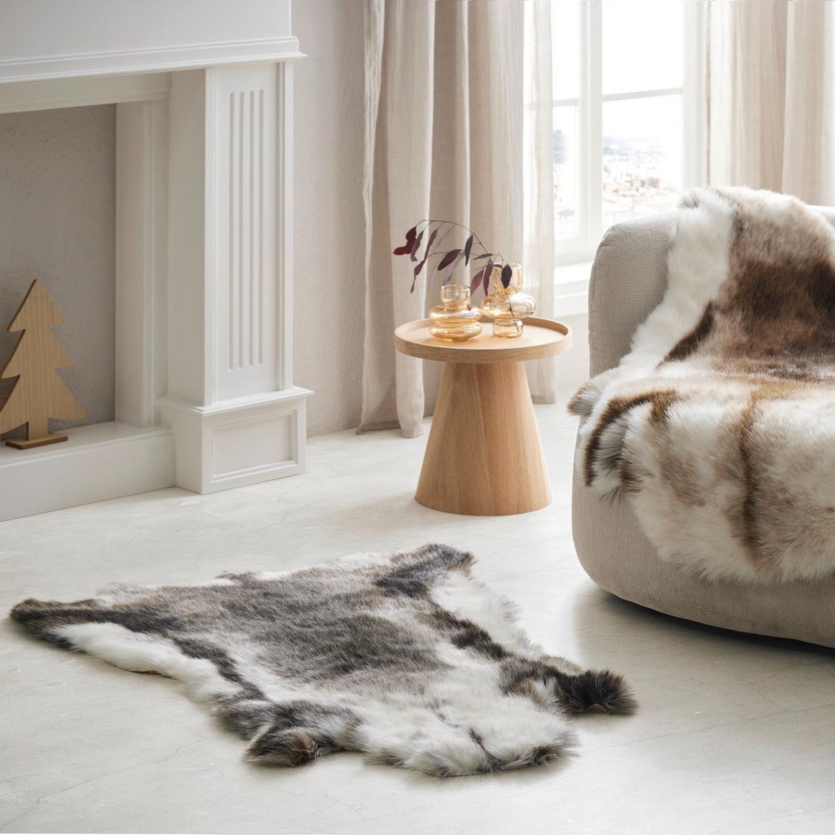 Kunstfell Rudolf in Braun ca. 90x110cm - Braun, MODERN, Textil/Fell (90/110cm) - Modern Living