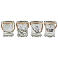 Suport lumânare Maggie - străveziu, sticlă (12,5/17cm) - Modern Living