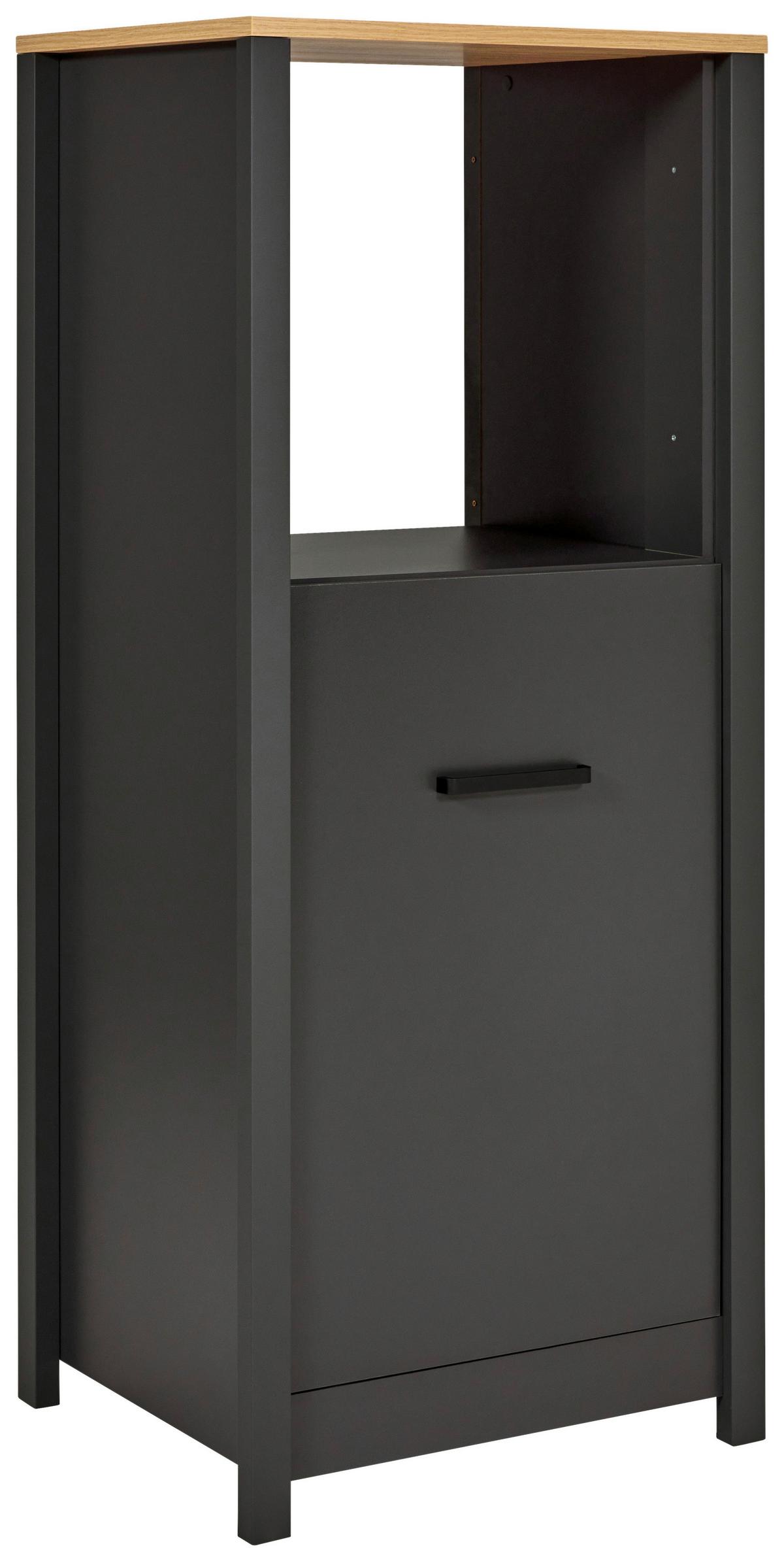 Geräteumbauschrank Venet Anthrazit/Artisan Eiche - Anthrazit/Schwarz, ROMANTIK / LANDHAUS, Holzwerkstoff/Metall (70/167/60cm) - Mömax