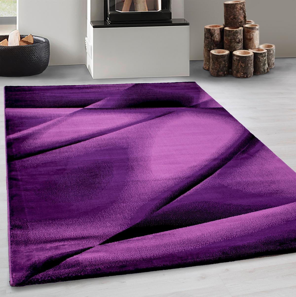 Webteppich Miami Lila ca. 120x170cm - Lila, Trend, Textil (120/170cm)