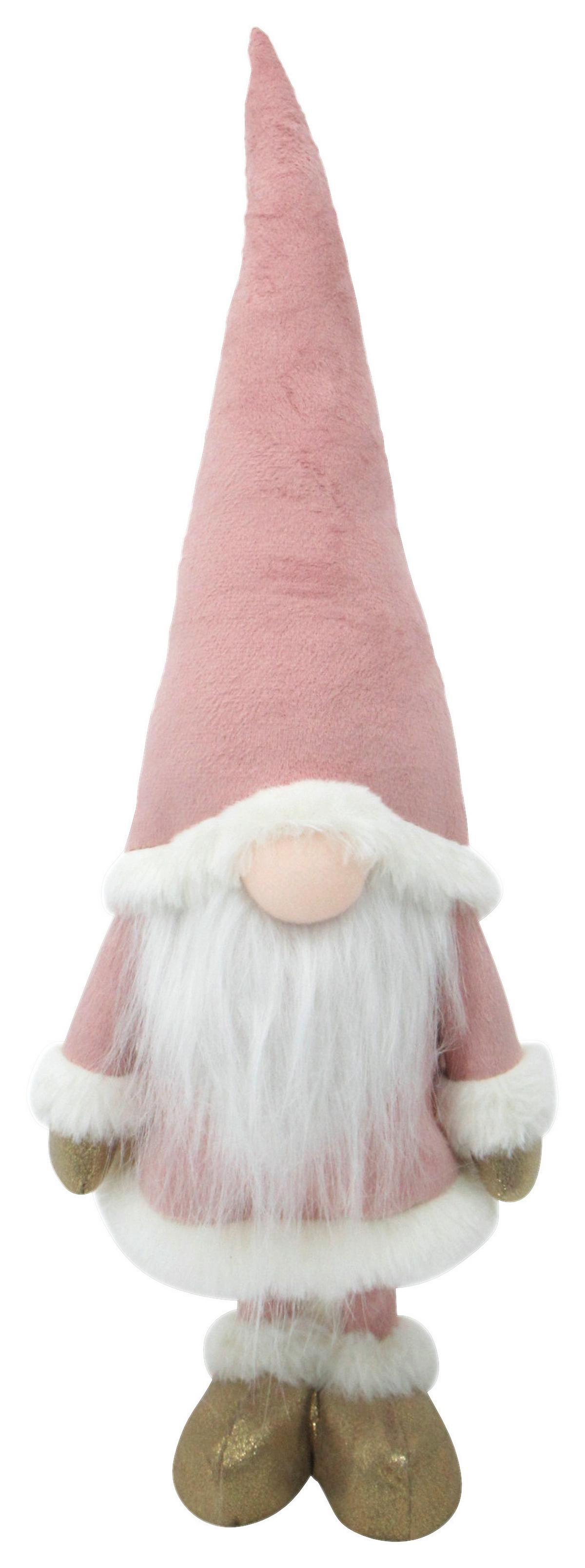 Palček Eddy -Paz- - pink/bela, Konvencionalno, kamen/kovina (15/45/11cm) - Mömax