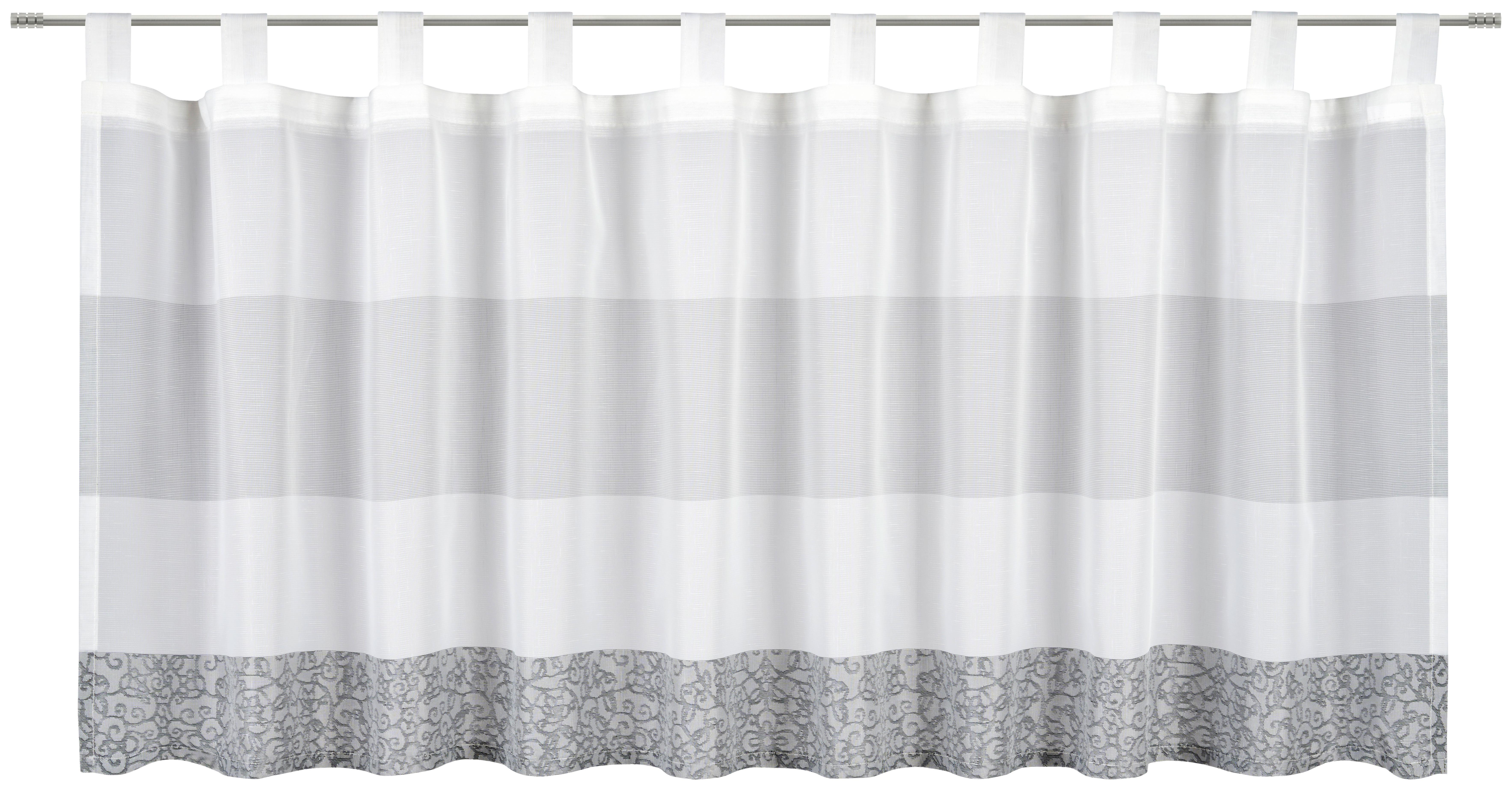 FIRANA KRÓTKA SLOMUR - biały/szary, Basics, tkanina (140/50cm) - Esposa