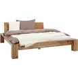 Bett Eiche 180x200cm - Eichefarben, ROMANTIK / LANDHAUS, Holz (180/200cm) - ZANDIARA