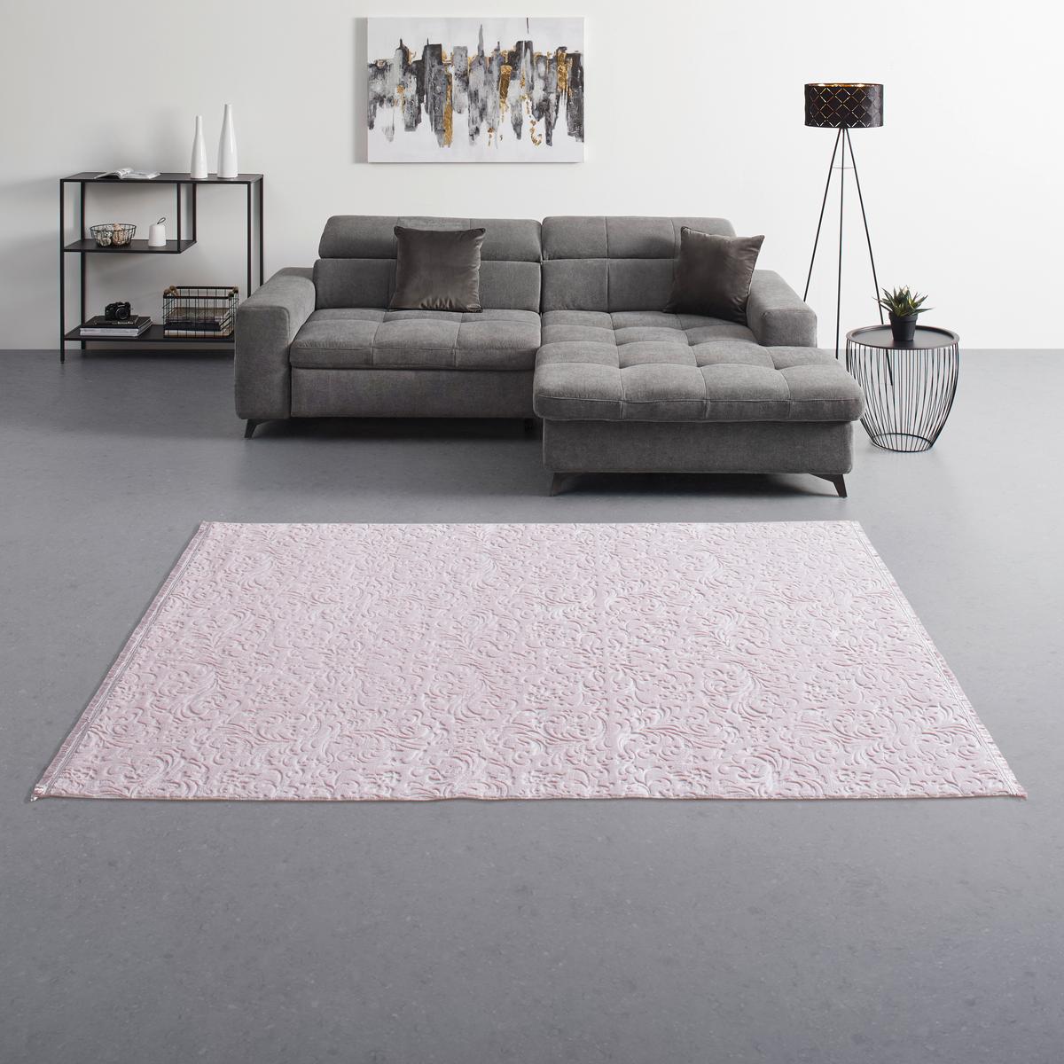 Webteppich Daphne 2 in Rosa 120x160cm - Rosa, MODERN, Textil (120/160cm) - Modern Living