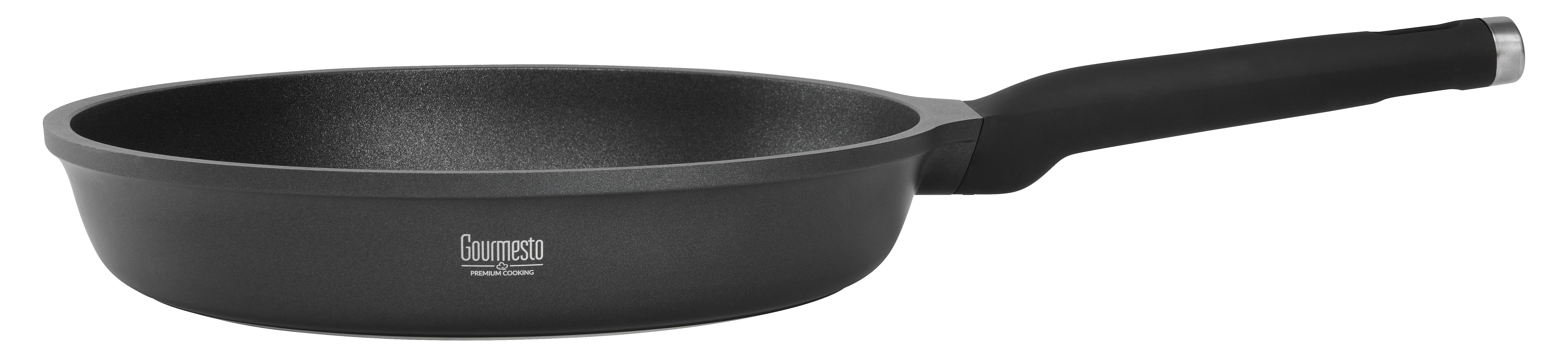 Bratpfanne Black Line in Schwarz Ø ca. 28cm - Schwarz, KONVENTIONELL, Kunststoff/Metall (28/5,5cm) - Gourmesto