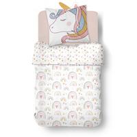 Otroška Posteljnina Unicorn - bela/večbarvno, tekstil (140/200cm)