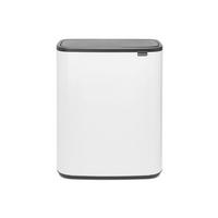 KOSZ NA ODPADY 221408 - biały/czarny, Design, tworzywo sztuczne/metal (54,5/65,6/31,2cm) - Brabantia
