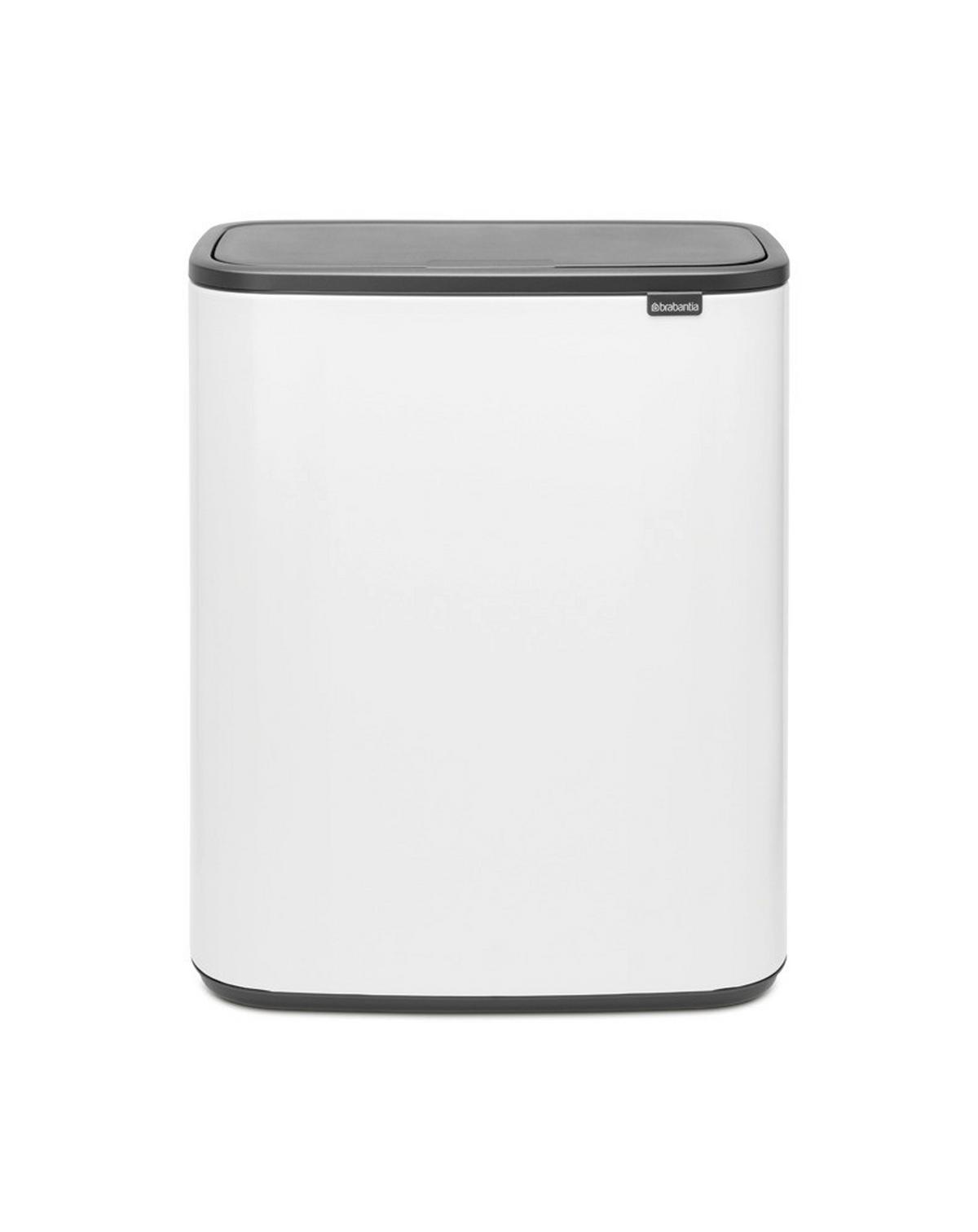 KOSZ NA ODPADY 221408 - biały/czarny, Design, tworzywo sztuczne/metal (54,5/65,6/31,2cm) - Brabantia