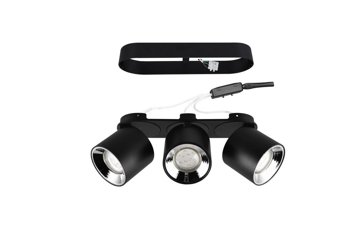 Strahler Guayana Schwarz max. 10 Watt - Schwarz, Basics, Metall (27,3/12,0/8,7cm) - Trio Leuchten