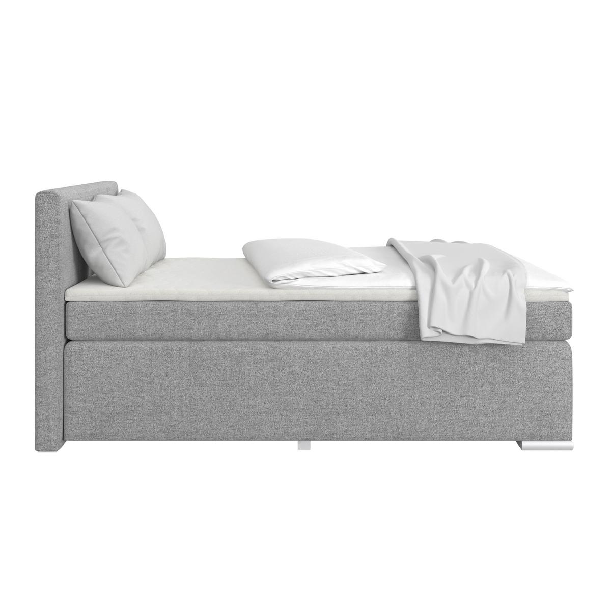 Boxspring Krevet Mira - siva, Konvencionalno, metal/tekstil (140/200cm) - Best Price
