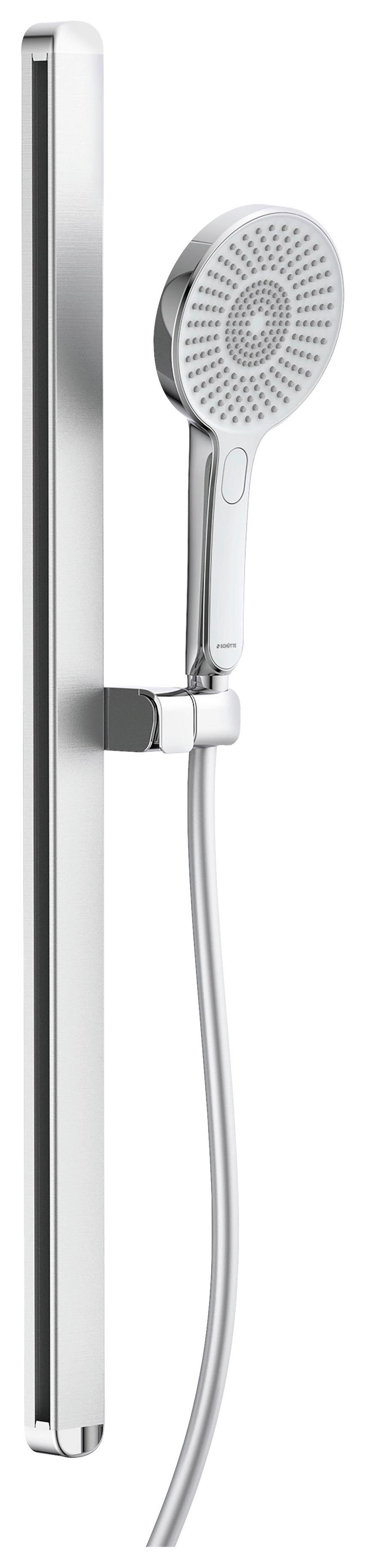 Brauseset Karibik Chromfarben/Hellgrau - Chromfarben/Hellgrau, Kunststoff (13/78,5/5,5cm) - Mömax