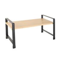 Etajeră de bucătărie Rita - 1 - culoare natur/negru, Modern, materiale naturale/metal (40/20/20cm) - Mömax