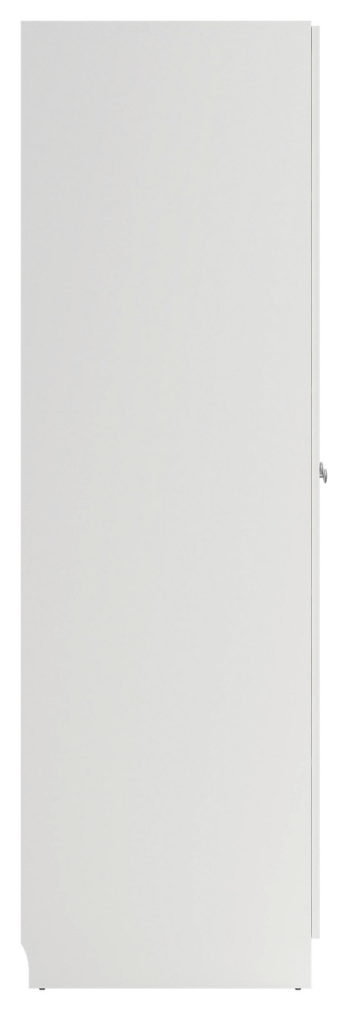 SZAFA UCHYLNA BILLUND - kolor srebrny/biały, Modern, materiał drewnopochodny/metal (195,5/200/61,7cm) - MID.YOU