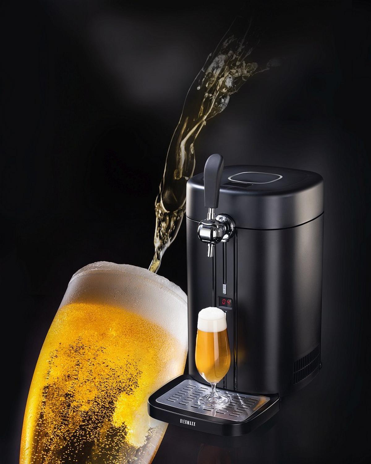 MASZYNA DO NALEWANIA PIWA BIER MAXX - kolor srebrny/czarny, Basics, tworzywo sztuczne (26,4/41/52,6cm)